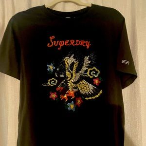 Brand new never worn Superdry embellished t shirt grey US size 12